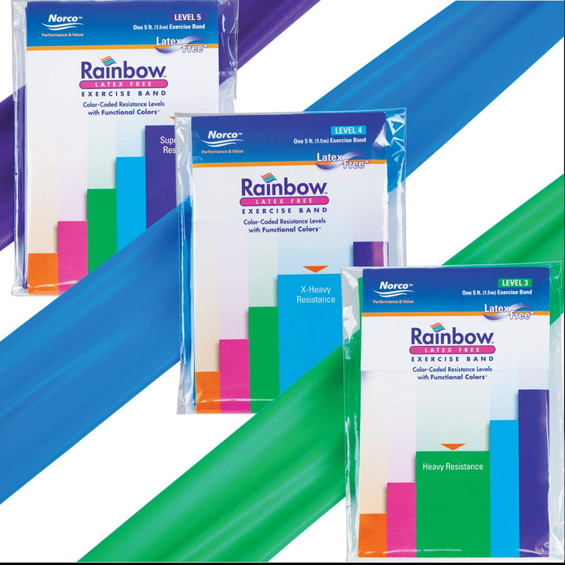 Load image into Gallery viewer, Norco Rainbow™ Latex-Free Exercise Band Multipacks