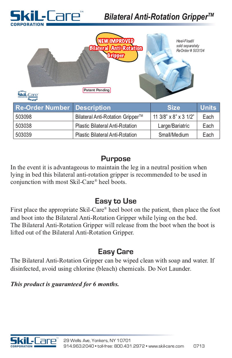Load image into Gallery viewer, SkiL-Care Bilateral Anti-Rotation Gripper/Stabilizer