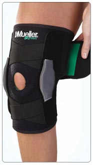 Load image into Gallery viewer, Mueller Green Adjustable Hinged Knee Brace
