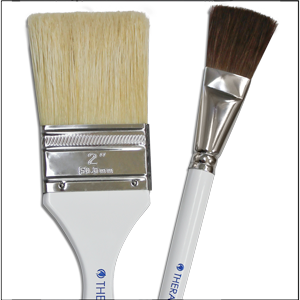 WR Medical Therabath Pro Paraffin Wax Brush 1" Wide Facial Brush - Each