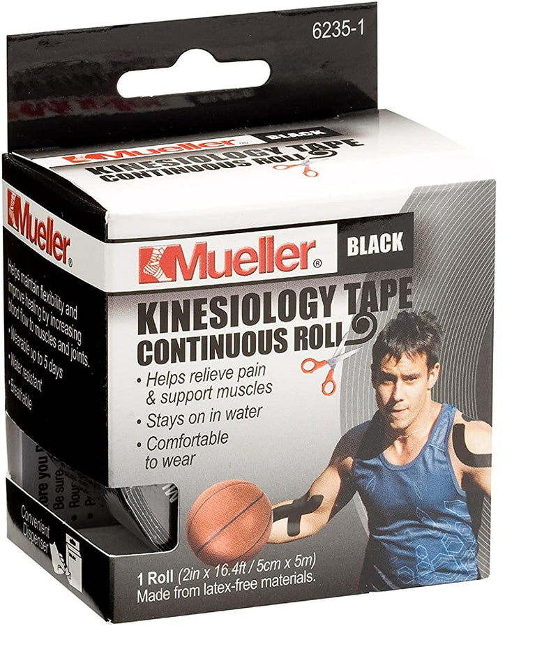 Load image into Gallery viewer, Mueller Kinesiology Tape Continuous Roll, Black, Single Roll