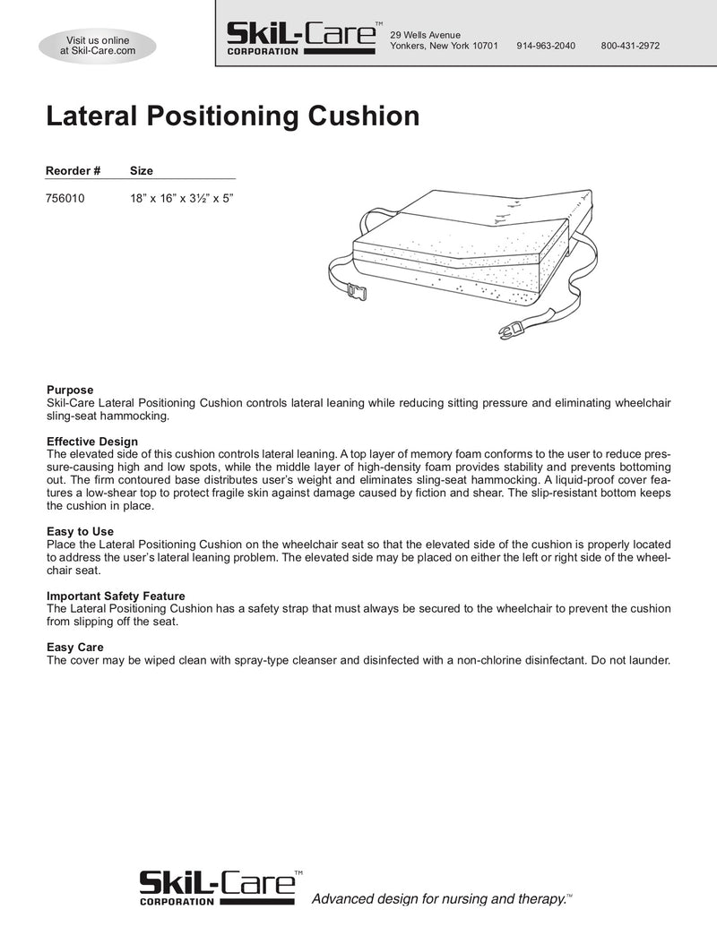 Load image into Gallery viewer, SkiL-Care Lateral Positioning Cushion