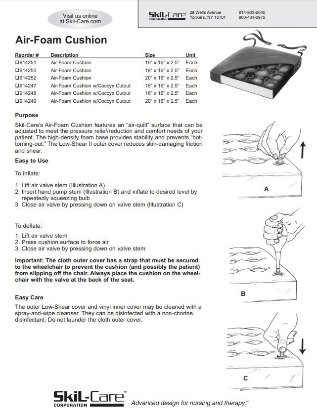 Load image into Gallery viewer, SkiL-Care Foam Air Cushion