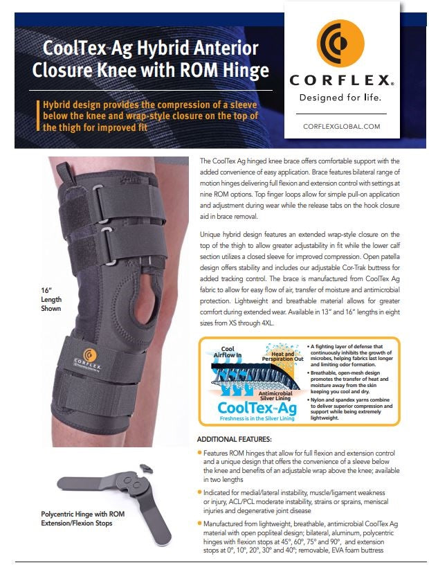 Load image into Gallery viewer, Corflex Cooltex™ AG Hybrid Knee with ROM Hinge
