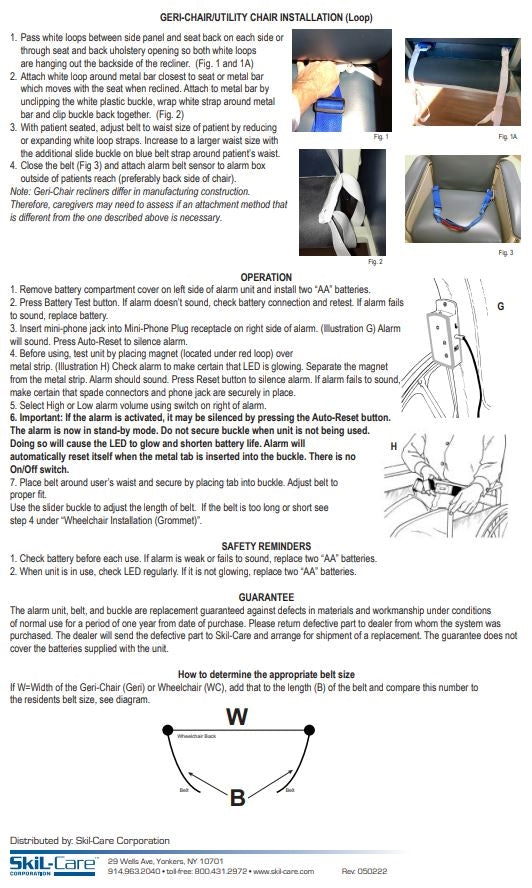 Load image into Gallery viewer, SkiL-Care E-Z Release Belt Alarm System