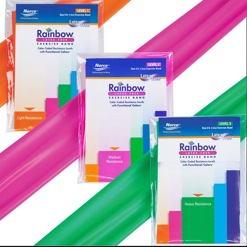 Load image into Gallery viewer, Norco Rainbow™ Latex-Free Exercise Band Multipacks