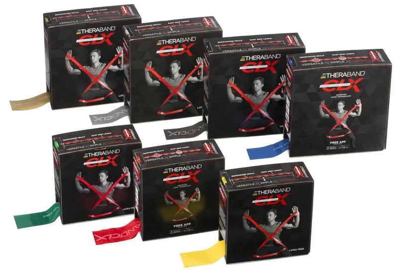Load image into Gallery viewer, TheraBand® Non-Latex CLX™ Consecutive Loops, 25 Yard Dispenser Box