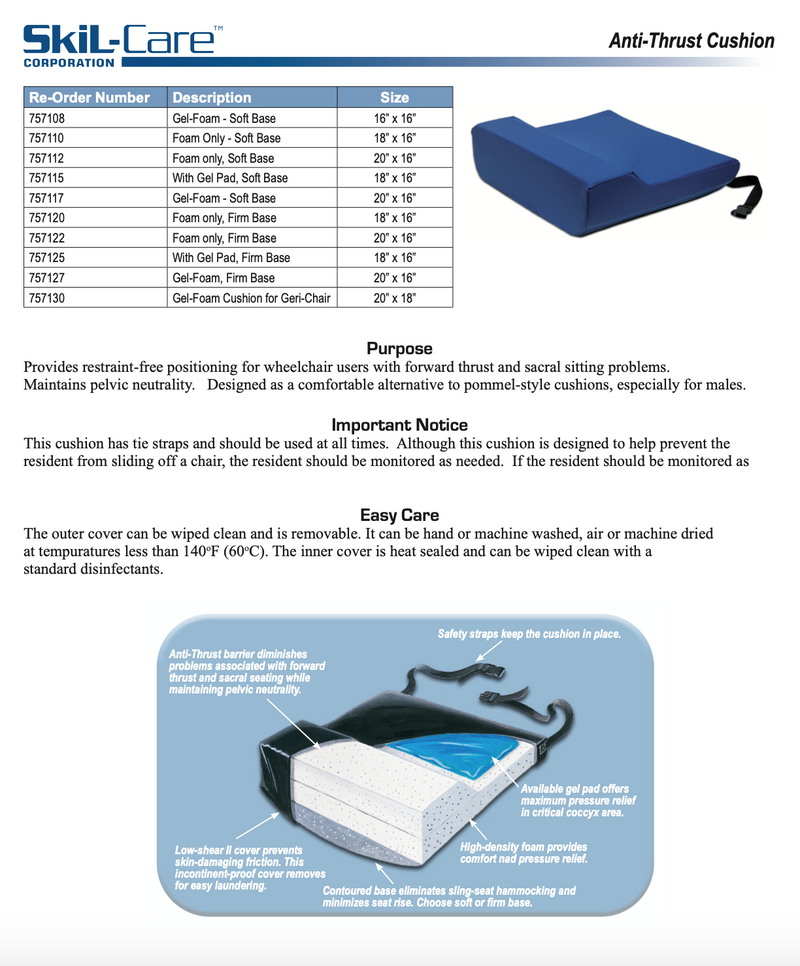Load image into Gallery viewer, SkiL-Care Anti-Thrust Gel-Foam Cushion
