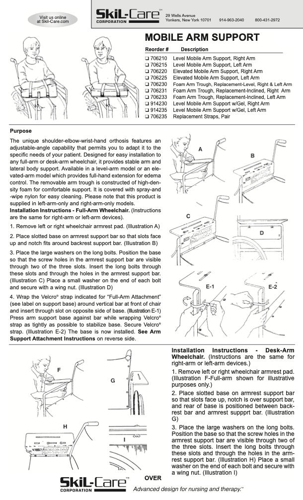 Load image into Gallery viewer, SkiL-Care Mobile Arm Support