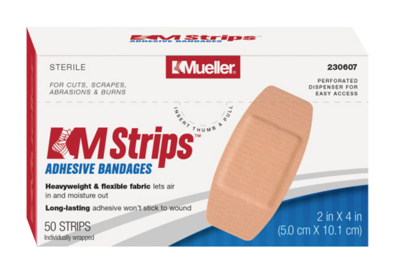 Load image into Gallery viewer, Mueller M-Strips (100/box) - Latex Free, Individually Wrapped, Flexible Fabric