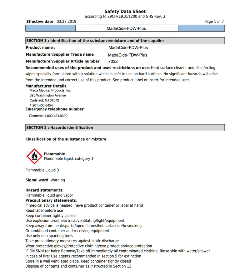 Load image into Gallery viewer, MadaCide-FDW-Plus Wipes