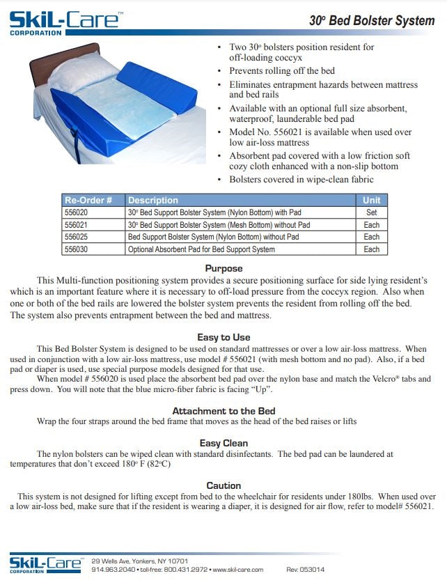 Load image into Gallery viewer, SkiL-Care Bed Support System w/Attached 30° Bolster