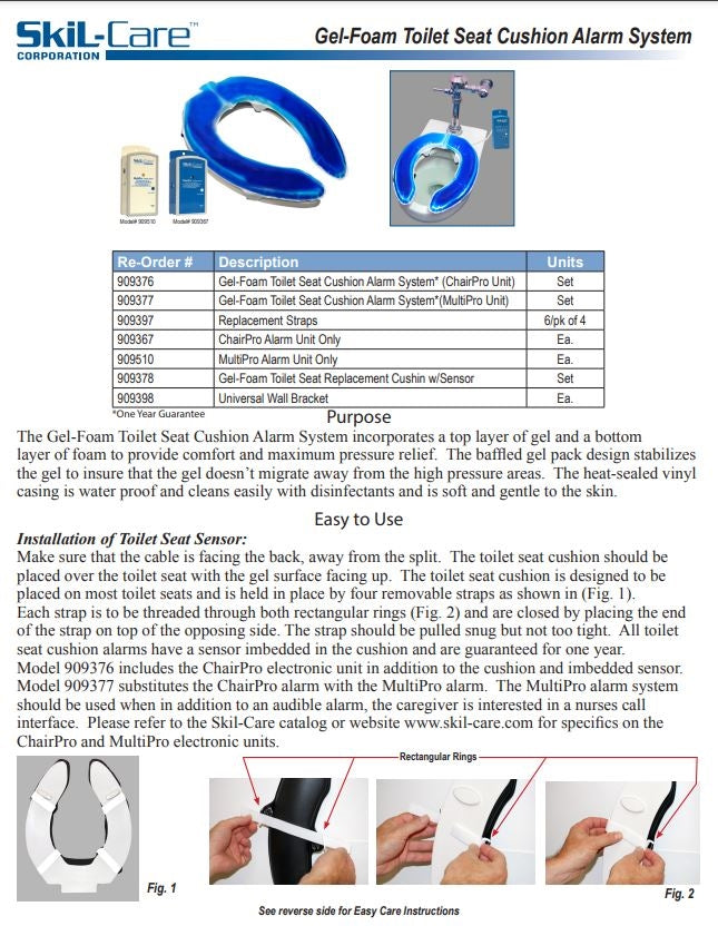 Load image into Gallery viewer, SkiL-Care Gel-Foam Toilet Seat Cushion w/ Alarm