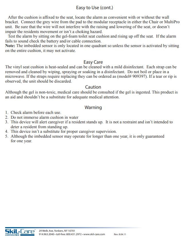 Load image into Gallery viewer, SkiL-Care Gel-Foam Toilet Seat Cushion w/ Alarm