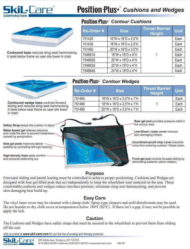 Load image into Gallery viewer, SkiL-Care Position Plus Vinyl Cushion w/LSI Cover