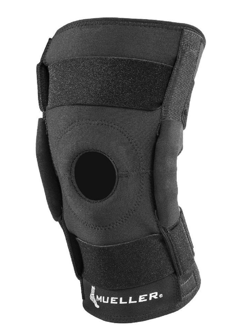Load image into Gallery viewer, Mueller Hinged Wraparound Knee Brace, Black