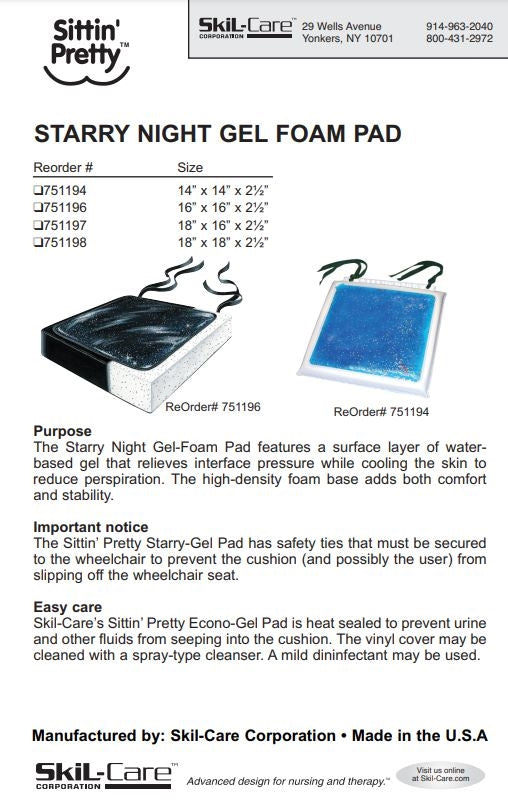 Load image into Gallery viewer, SkiL-Care Starry Night Gel-Foam Cushion