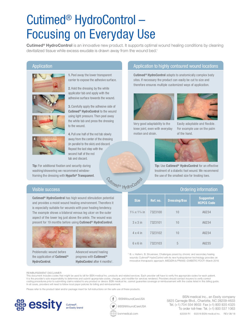 Load image into Gallery viewer, BSN Medical Cutimed HydroControl Hydropolymer Dressing