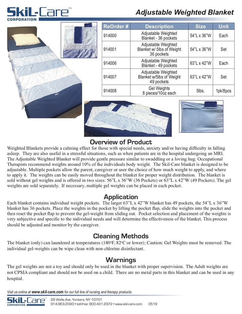 Load image into Gallery viewer, SkiL-Care Adjustable Weighted Blanket