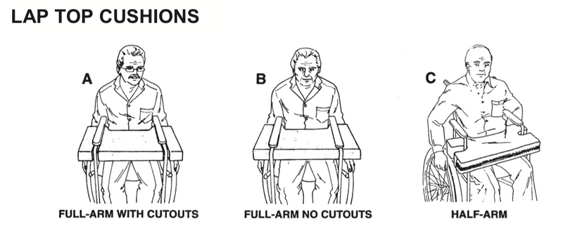 Load image into Gallery viewer, SkiL-Care Lap Top Thick Cushion for Full or Half-Arm Wheelchairs
