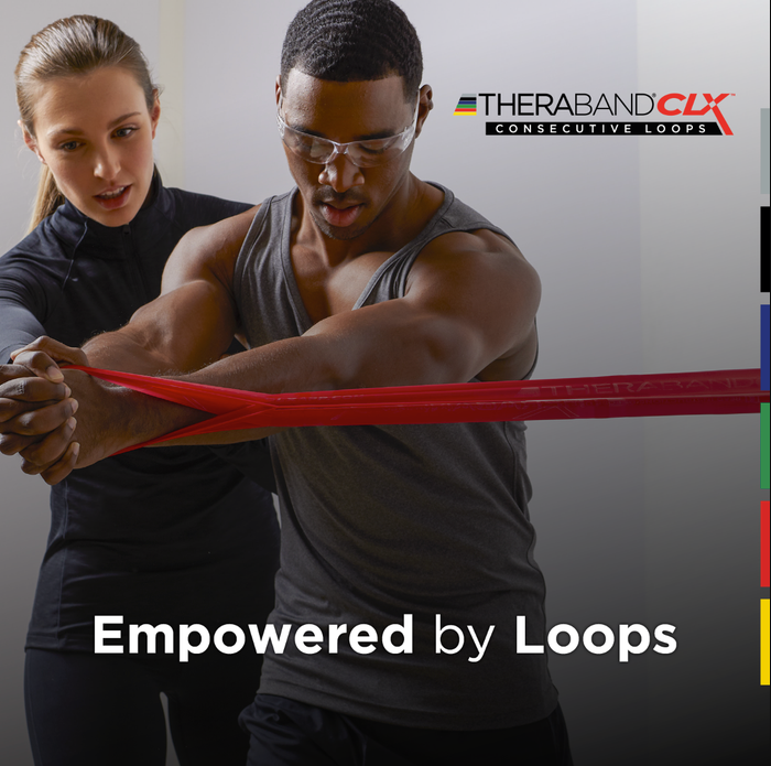 Load image into Gallery viewer, TheraBand® Non-Latex CLX™ Consecutive Loops, 25 Yard Dispenser Box
