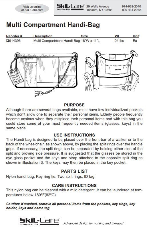 Load image into Gallery viewer, SkiL-Care Wheelchair/Walker Handy Bag