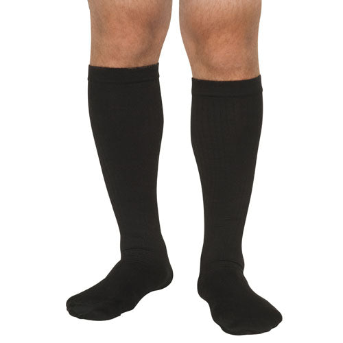 Load image into Gallery viewer, Blue Jay Men's Mild Support Dress Socks, Black, 10-15 mmHg