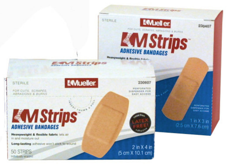 Load image into Gallery viewer, Mueller M-Strips (100/box) - Latex Free, Individually Wrapped, Flexible Fabric