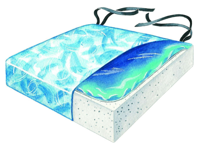 Load image into Gallery viewer, SkiL-Care Sittin' Pretty™ Bimini Blue Gel-Foam Cushion
