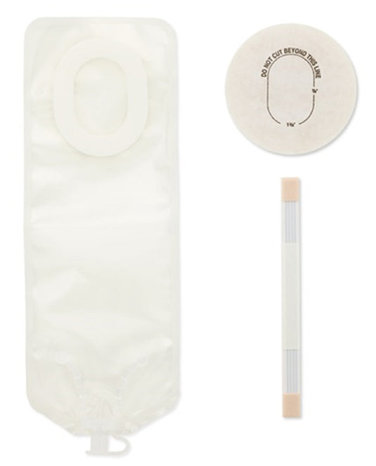 Hollister Pouchkins Newborn One-Piece Ostomy Pouch, Flat Barrier, Box of 15