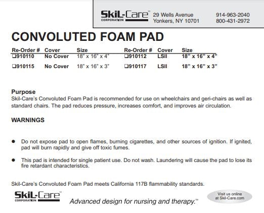 Load image into Gallery viewer, SkiL-Care Convoluted Foam Cushion