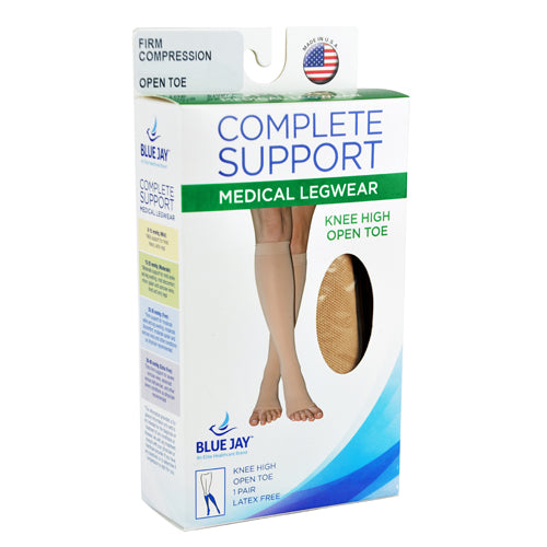 Load image into Gallery viewer, Blue Jay Complete Support, 20-30 mmHg Knee High Compression Socks with Open Toe