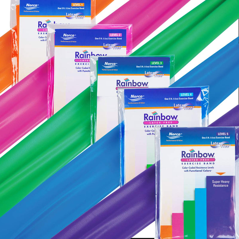 Load image into Gallery viewer, Norco Rainbow™ Latex-Free Exercise Band Multipacks