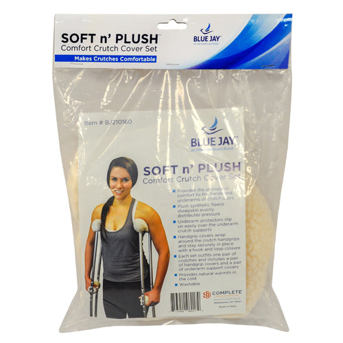 Load image into Gallery viewer, Blue Jay Soft n' Plush Comfort Crutch Fleece Covers Set