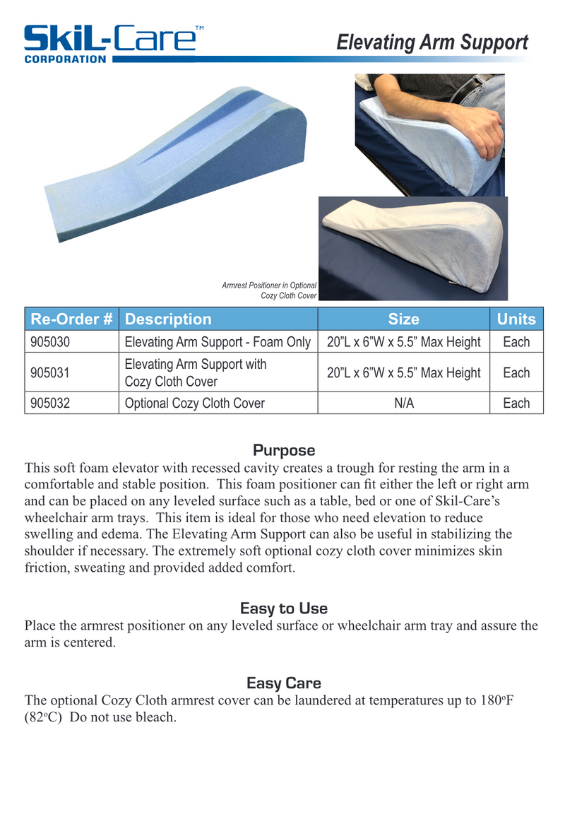 Load image into Gallery viewer, SkiL-Care Elevating Soft Foam Arm Support