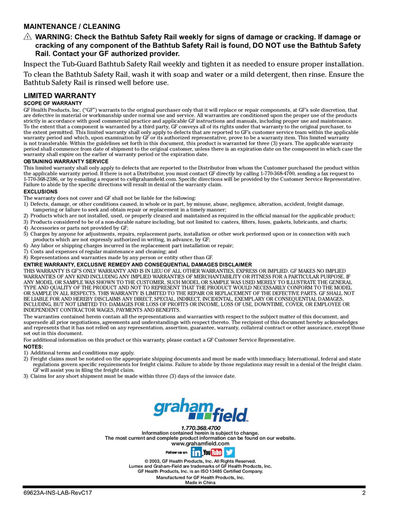 Load image into Gallery viewer, Lumex Tub-Guard Bathtub Safety Rails