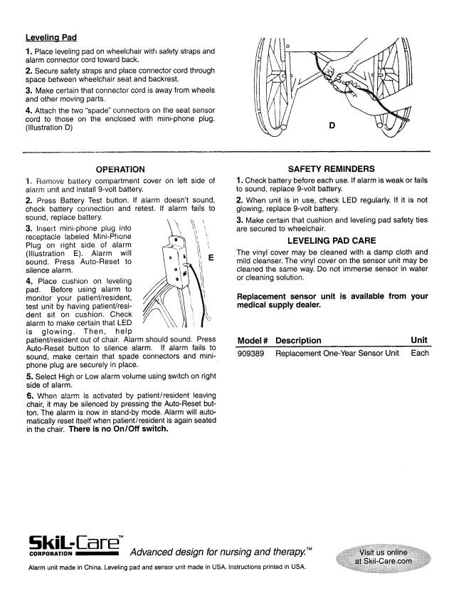 Load image into Gallery viewer, SkiL-Care Leveling Pad Alarm