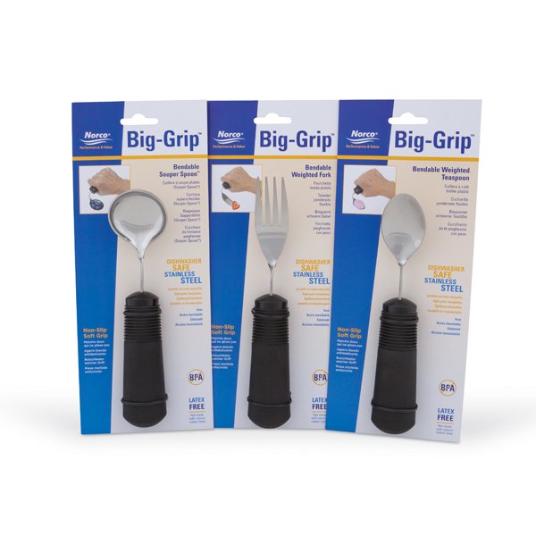 Load image into Gallery viewer, Big-Grip™ Adaptive Eating Utensils - Non-Weighted