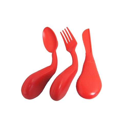 Load image into Gallery viewer, Evo OTware Easy Grip Eating Utensils (Knife, Fork, and Spoon)
