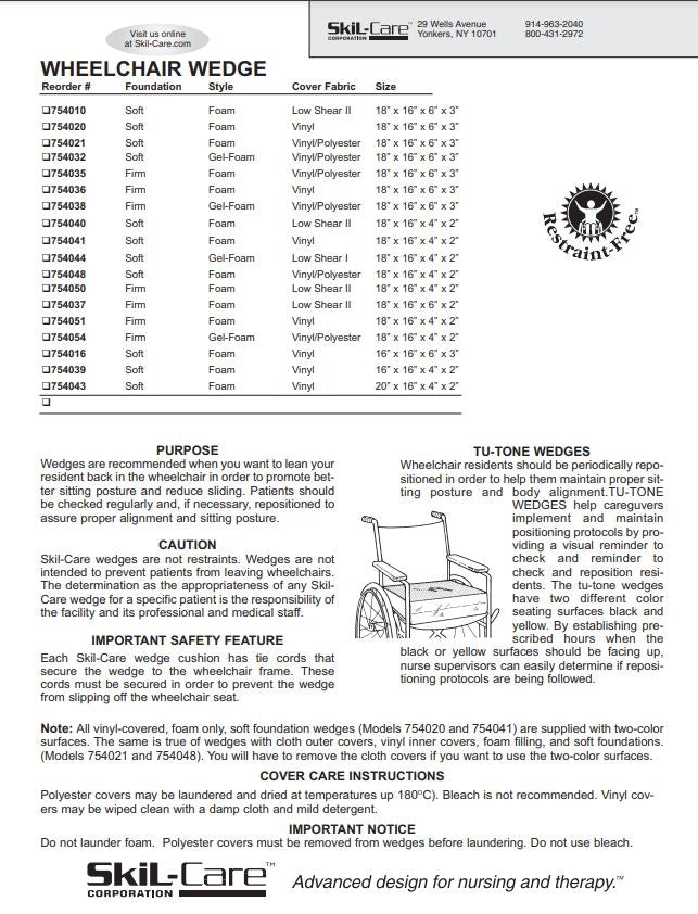 Load image into Gallery viewer, SkiL-Care Wedged Foam Wheelchair Cushion