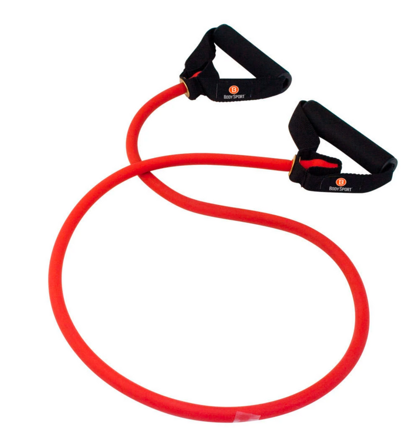 Load image into Gallery viewer, Body Sport Soft Cushioned or PVC Hard Handle Exercise 4 foot Tubing