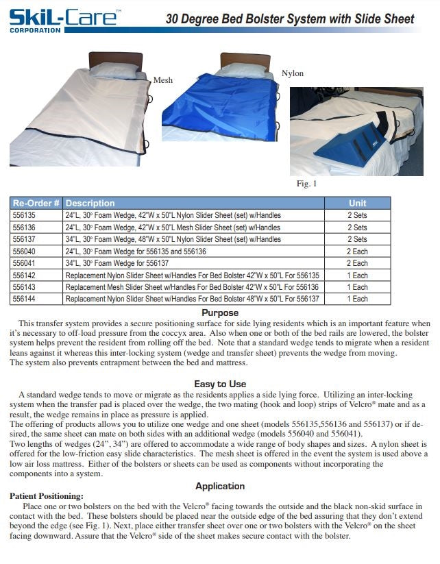 Load image into Gallery viewer, SkiL-Care 30° Bed Bolster System with Slide Sheet