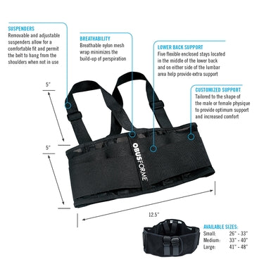 ObusForme Unisex Back Belt