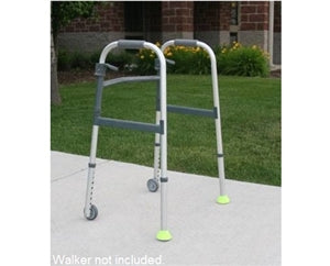 Walker Glides, Walker Glide Caps, Walker Slides, Rubber Tips, Green, 2 Count
