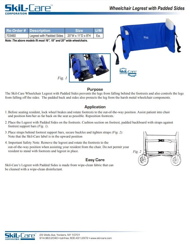 Load image into Gallery viewer, SkiL-Care Wheelchair Legrest with Padded Sides