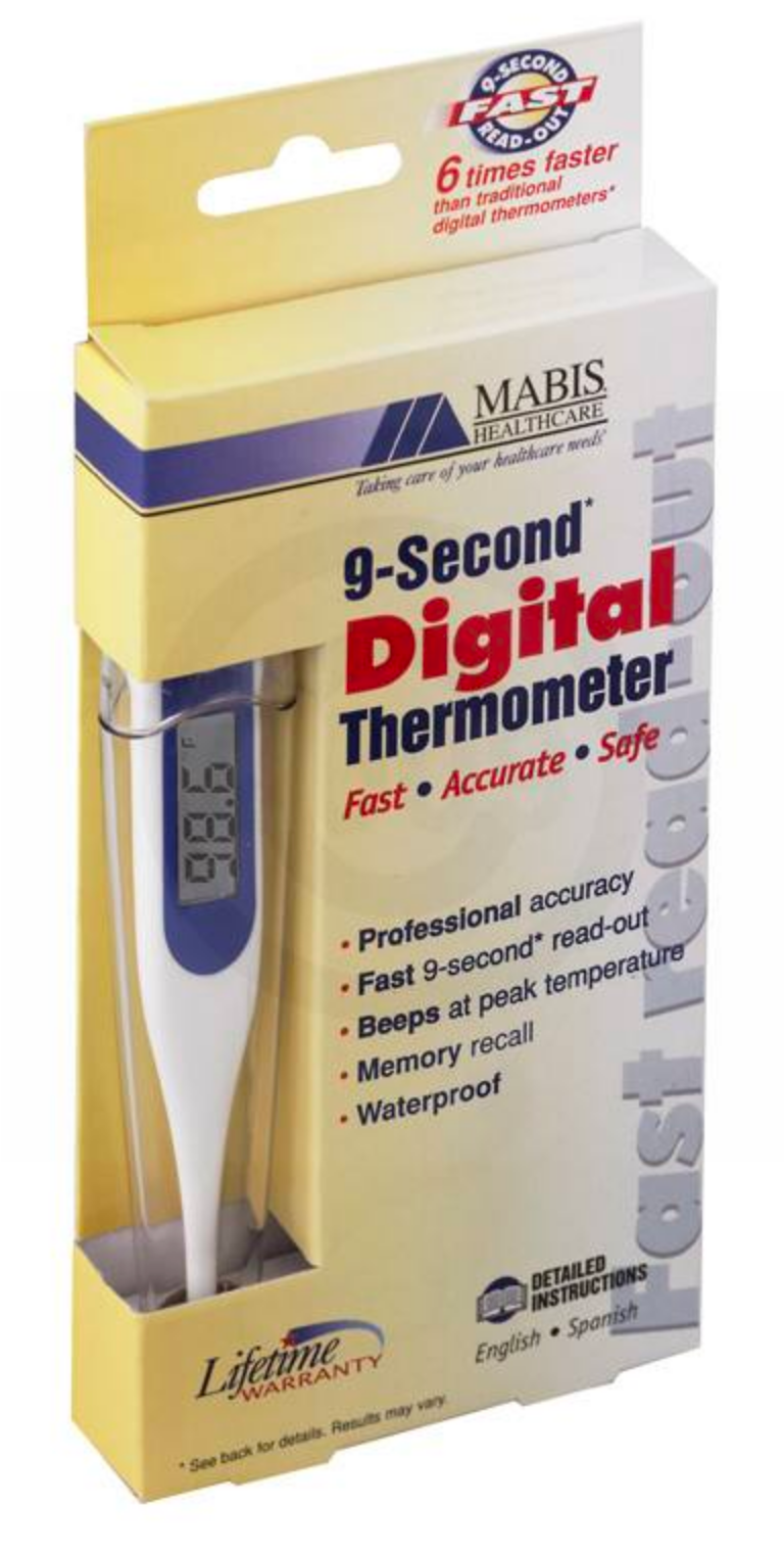 Load image into Gallery viewer, Mabis 9-Second Digital Thermometer