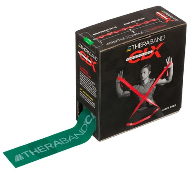 Load image into Gallery viewer, TheraBand® Non-Latex CLX™ Consecutive Loops, 25 Yard Dispenser Box