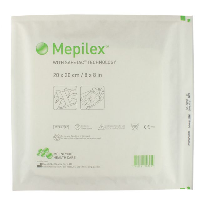 Mölnlycke Mepilex Soft Silicone Absorbent Foam Dressing