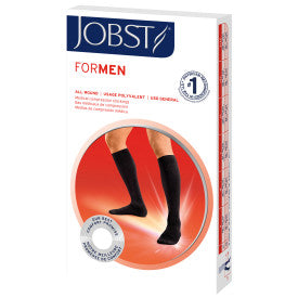 JOBST forMen Compression Socks 20-30 mmHg Knee High, with SoftFit Band, Open Toe