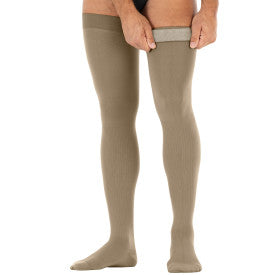 Load image into Gallery viewer, JOBST forMen Thigh High Compression Socks 15-20 mmHg - with Band - Closed Toe
